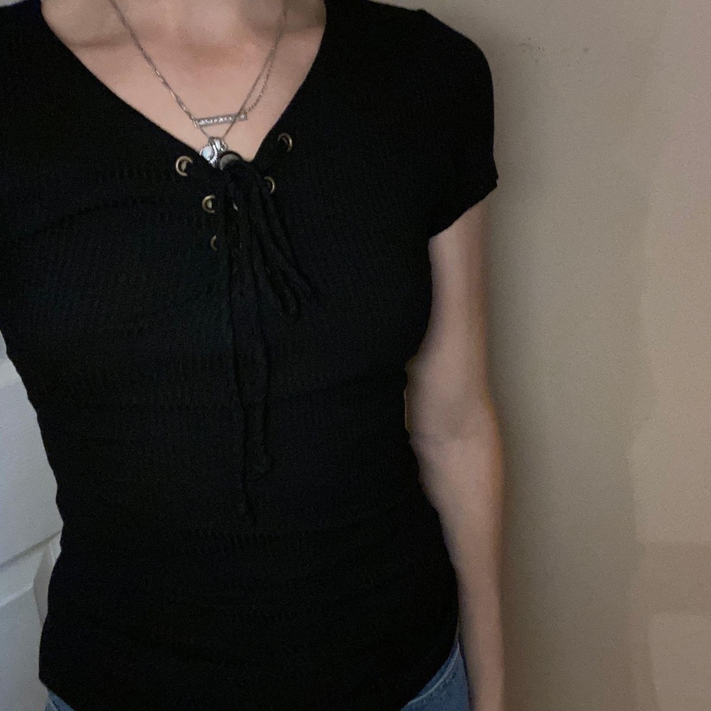 black tie front t shirt